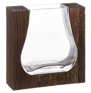 Modern Wood with Glass Inlay Vase by Ganz CB188371