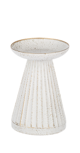 Whitewash with Gold Pillar Holder 2 pk by Ganz CB188372