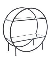 Load image into Gallery viewer, Round Two Tier Shelf with Mirrors by Ganz CB189359