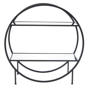 Round Two Tier Shelf with Mirrors by Ganz CB189359
