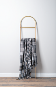 Grey Plaid Woven Throw by Ganz CB195020