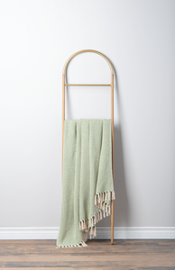Oversized Herringbone Pattern Woven Throw by Ganz CB195029