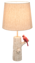 Load image into Gallery viewer, Birch with Cardinal Table Lamp by Ganz CB195079