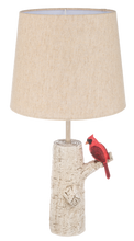 Load image into Gallery viewer, Birch with Cardinal Table Lamp by Ganz CB195079