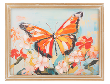 Load image into Gallery viewer, Flower &amp; Butterfly with Handpainted Texture by Ganz CB195490
