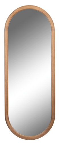 Wood Frame Long Oval Wall Mirror by Ganz CB195525