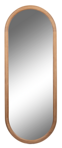 Wood Frame Long Oval Wall Mirror by Ganz CB195525