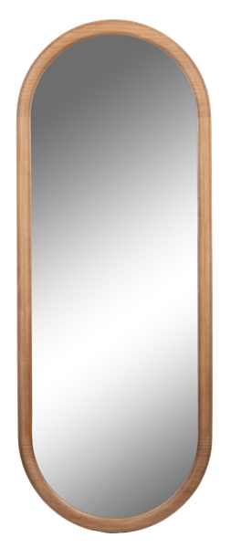 Wood Frame Long Oval Wall Mirror by Ganz CB195525