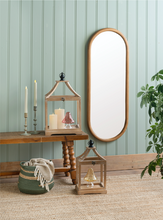 Load image into Gallery viewer, Wood Frame Long Oval Wall Mirror by Ganz CB195525