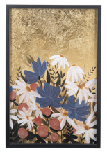Load image into Gallery viewer, Painted Flowers with Gold Background Wall Decor by Ganz CB195688
