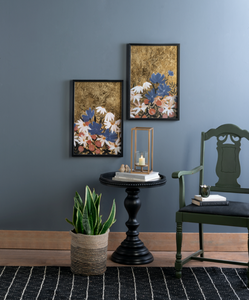 Painted Flowers with Gold Background Wall Decor by Ganz CB195688