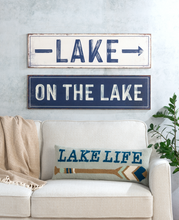 Load image into Gallery viewer, Punch Hook Lake Life with Oar Pillow by Ganz CB196079