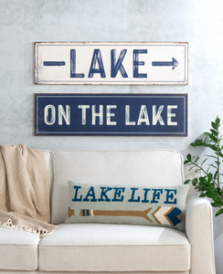 Punch Hook Lake Life with Oar Pillow by Ganz CB196079
