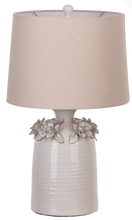 Load image into Gallery viewer, Hand Applied Ivory Flower Table Lamp by Ganz CB197695