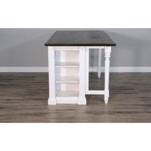 Load image into Gallery viewer, Carriage House Kitchen Island Table with Drop Leaf by Sunny Designs 1016EC-B 1016EC-T