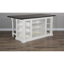 Load image into Gallery viewer, Carriage House Kitchen Island Table with Drop Leaf by Sunny Designs 1016EC-B 1016EC-T