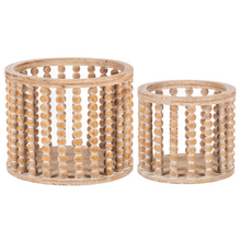 Load image into Gallery viewer, Beaded Open Slat Planter (2pc set) by Ganz CG179440