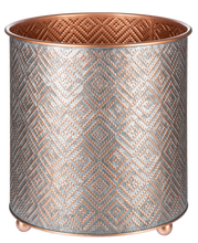 Load image into Gallery viewer, Copper Finish Embossed Diamond Planter (2pc set) by Ganz CG179468