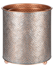 Load image into Gallery viewer, Copper Finish Embossed Diamond Planter (2pc set) by Ganz CG179468