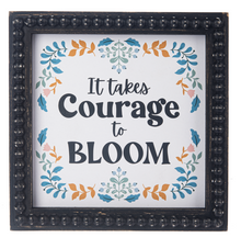 Load image into Gallery viewer, Boho Florals &amp; Text Wall Decor w/ Beaded Frame by Ganz CG184215