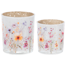 Load image into Gallery viewer, Wildflower Tealight / Votive Holder (2pc set) by Ganz CG187901