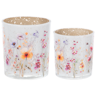 Wildflower Tealight / Votive Holder (2pc set) by Ganz CG187901