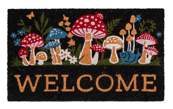 Mushroom Welcome Doormat by Ganz CG189344