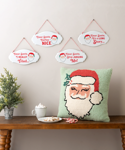 Punch Hook Santa Pillow by Ganz CX186696