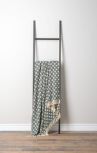 Load image into Gallery viewer, Green &amp; Natural Polka Dot Woven Throw by Ganz CX195005