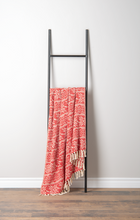 Load image into Gallery viewer, Red &amp; Natural Snowflake Woven Throw by Ganz CX195008