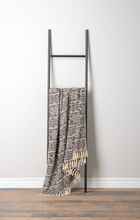 Load image into Gallery viewer, Black &amp; Natural Snowflake Woven Throw by Ganz CX195009
