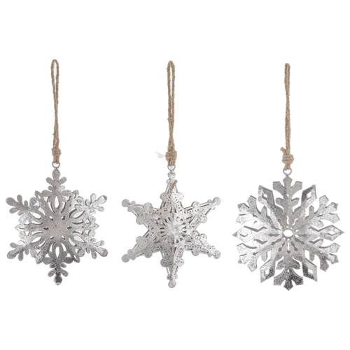 Silver Snowflake Ornament by Ganz CX195376