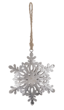Load image into Gallery viewer, Silver Snowflake Ornament by Ganz CX195376
