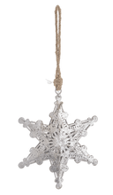 Load image into Gallery viewer, Silver Snowflake Ornament by Ganz CX195376