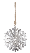 Load image into Gallery viewer, Silver Snowflake Ornament by Ganz CX195376