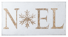 Load image into Gallery viewer, Embossed Joy Or Noel with Snowflake Wall Decor by Ganz CX196237