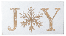 Load image into Gallery viewer, Embossed Joy Or Noel with Snowflake Wall Decor by Ganz CX196237
