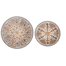 Load image into Gallery viewer, Carved Snowflake Wall Decor (2pc set) by Ganz CX196256