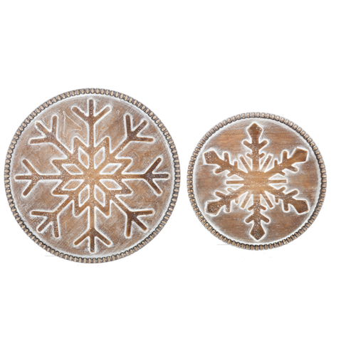 Carved Snowflake Wall Decor (2pc set) by Ganz CX196256