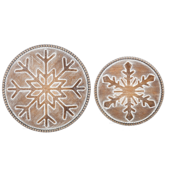 Carved Snowflake Wall Decor (2pc set) by Ganz CX196256