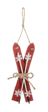Load image into Gallery viewer, Red or White Ski Ornament by Ganz CX197661