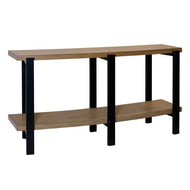 Natural & Ebony Curved Console Table by StyleCraft