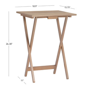 Acacia Tray Table Set by Linon/Powell 43041GRYSET01ASU