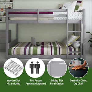 Capri Wood Floor Bunk Bed by HH2/Hillsdale 7174-311 Gray