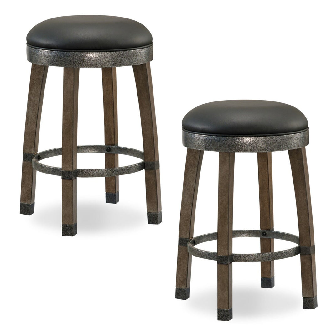 Calton Wood Cask Stave Counter Height Stool by Design House 10118GS/BL