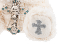Load image into Gallery viewer, Serenity Bear with Cross (2pc set) by Ganz H15315 Blue