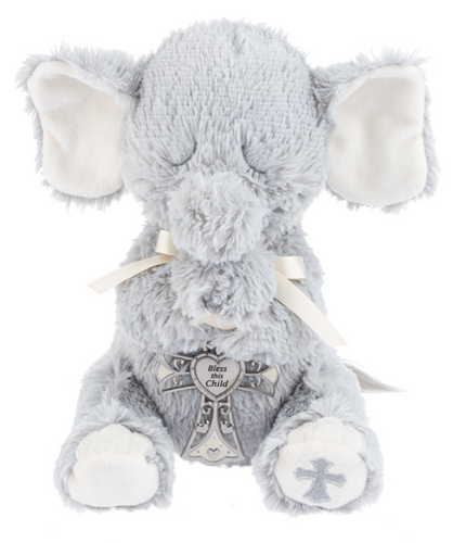 Serenity Elephant with Cross (2pc set) by Ganz H15316