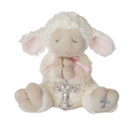 Serenity Lamb with Cross (2pc set) by Ganz HE10233 Pink