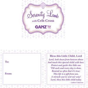 Serenity Lamb with Cross (2pc set) by Ganz HE10234 Blue