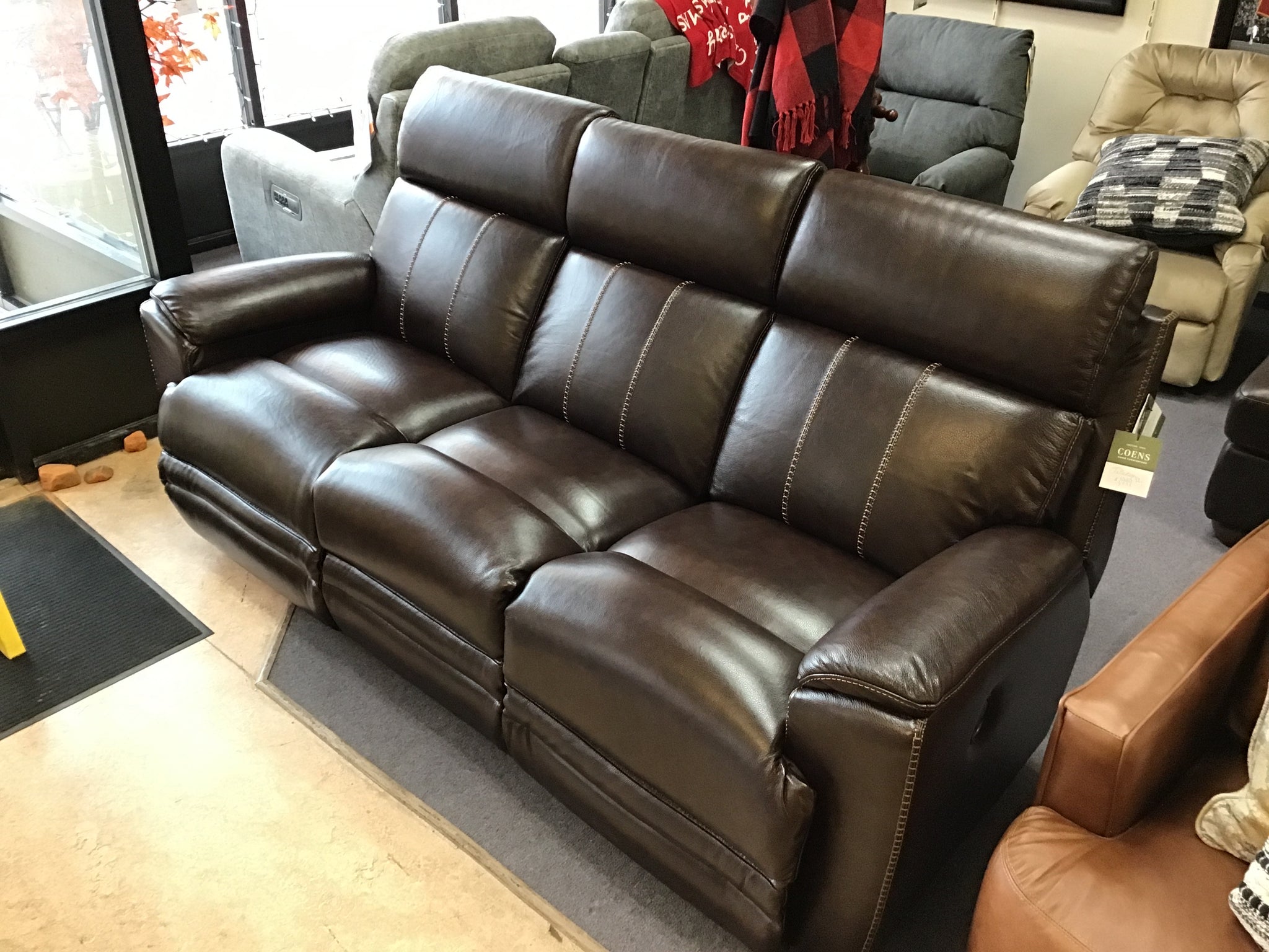 Talladega Leather Reclining Sofa By La